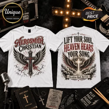 Aerosmith Christian Faith Rock White T-Shirt