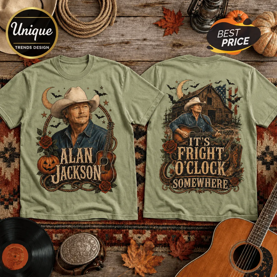 Alan Jackson Halloween Country Music T-Shirt Alan Jackson Halloween Country Music T-Shirt