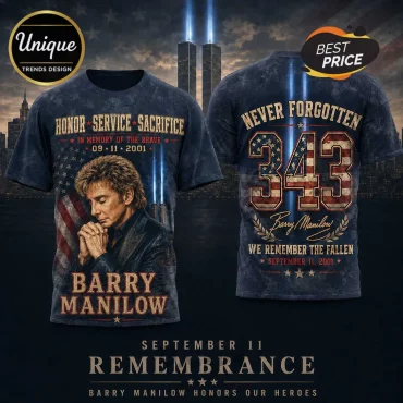 Barry Manilow 9/11 Memorial 343 Tribute T-Shirt