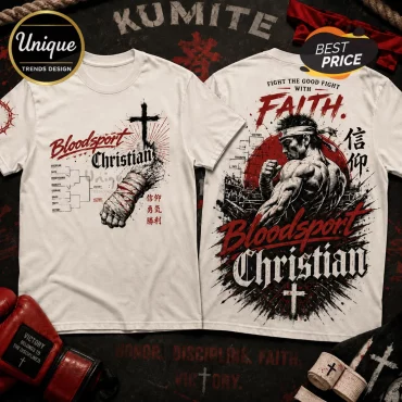 Bloodsport Fight The Good Fight Cream T-Shirt