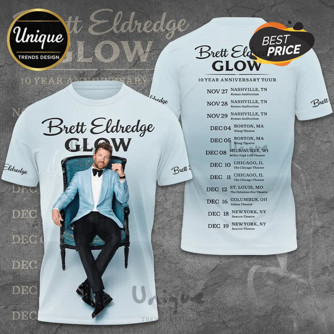 Brett Eldredge Glow Tour Concert Merchandise Hoodie Brett Eldredge Glow Tour Concert Merchandise Hoodie
