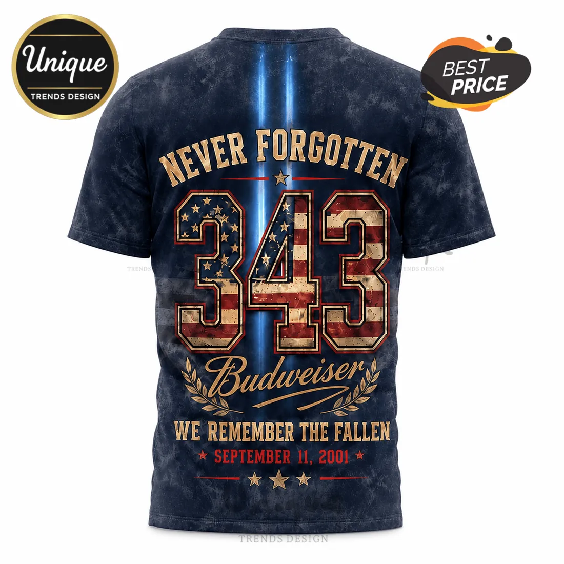 Budweiser 9/11 Remembrance Tribute T-Shirt Budweiser 9/11 Remembrance Tribute T-Shirt
