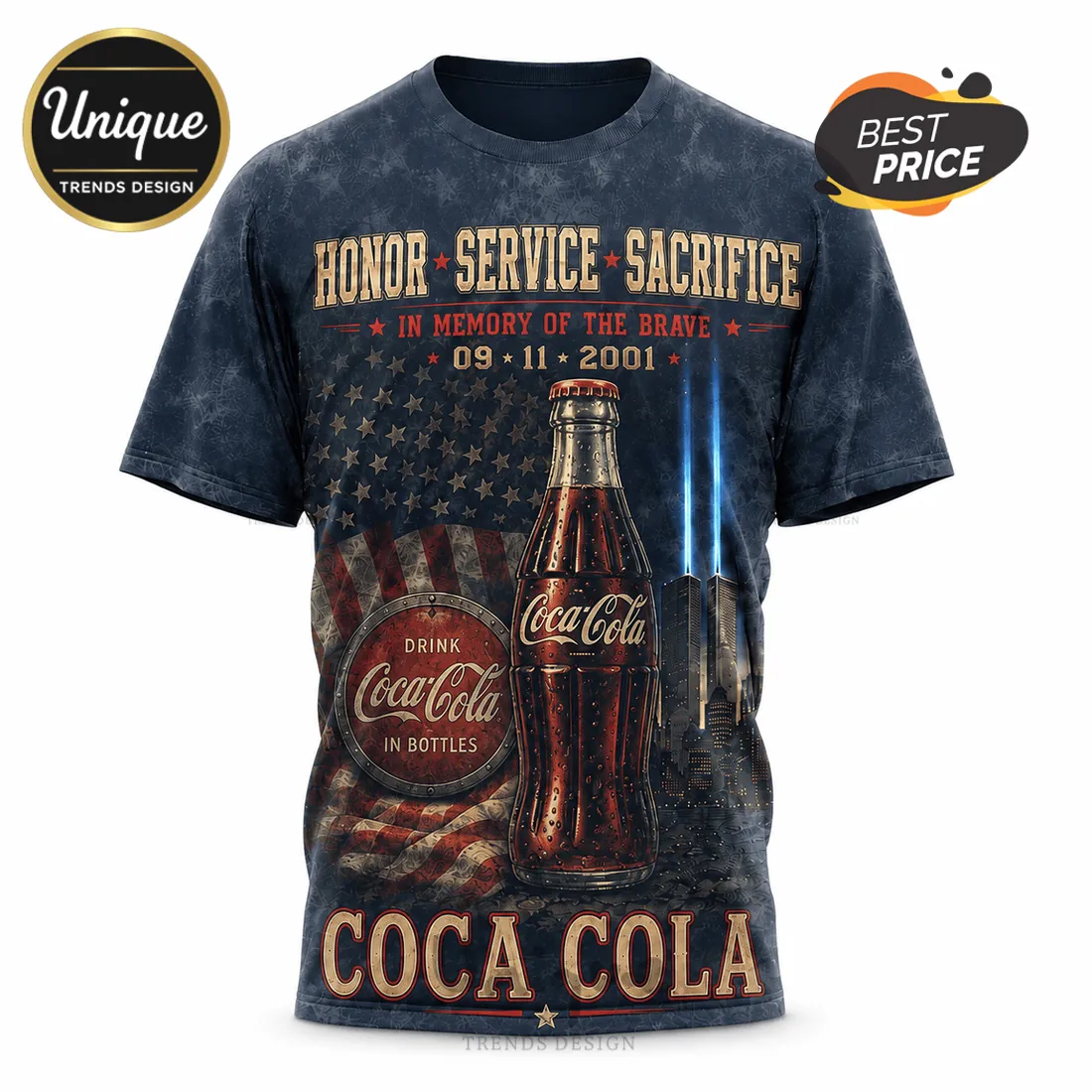 Coca Cola 9/11 Memorial Tribute T-Shirt Coca Cola 9/11 Memorial Tribute T-Shirt