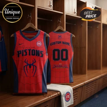 Detroit Pistons x Spider-Man Brand New Day Red Basketball Jersey