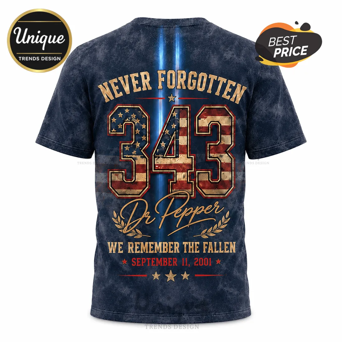 Dr Pepper 9/11 Remembrance Tribute Navy T-Shirt Dr Pepper 9/11 Remembrance Tribute Navy T-Shirt