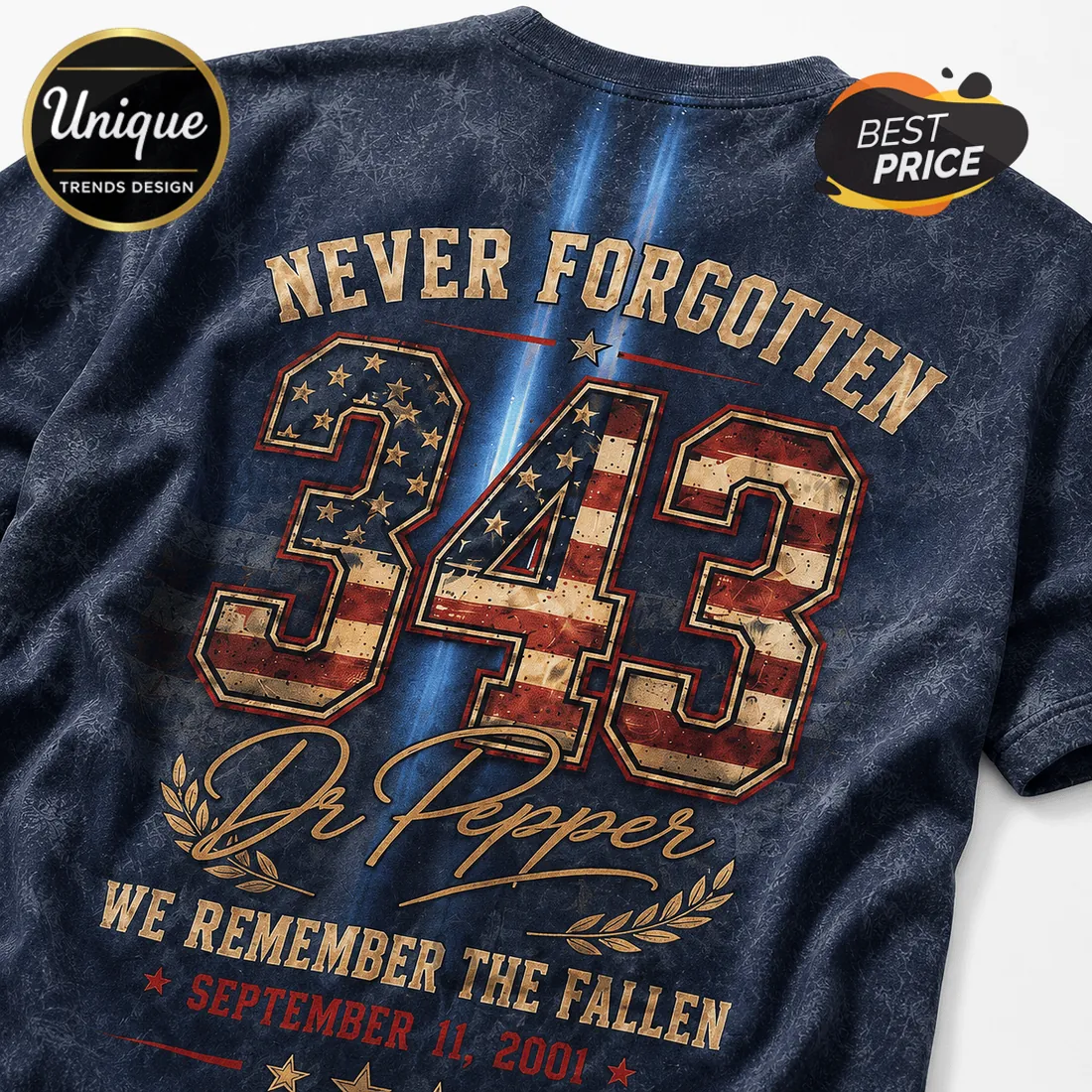 Dr Pepper 9/11 Remembrance Tribute Navy T-Shirt Dr Pepper 9/11 Remembrance Tribute Navy T-Shirt