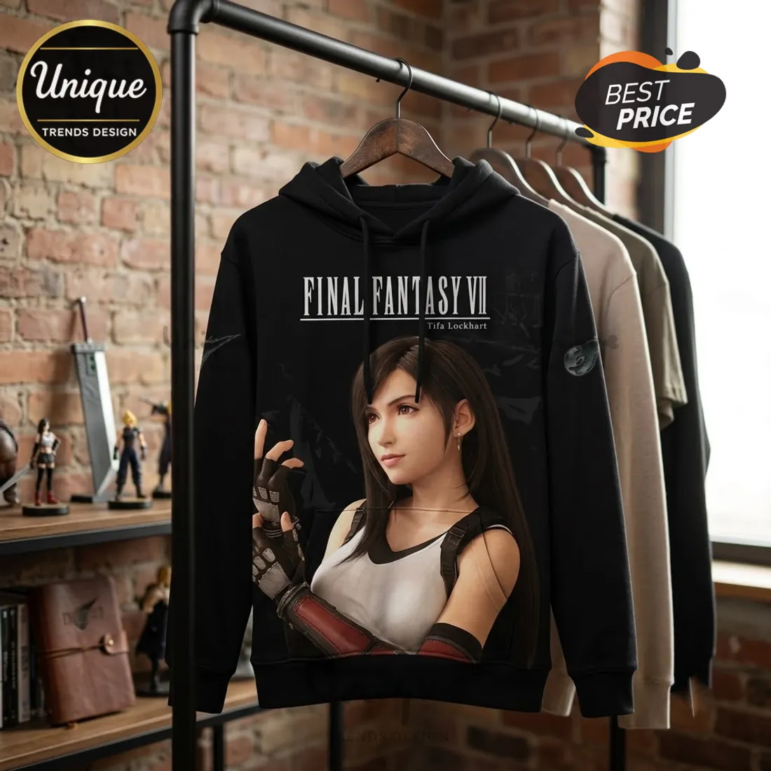 Final Fantasy VII Tifa Lockhart 30th Anniversary Hoodie Final Fantasy VII Tifa Lockhart 30th Anniversary Hoodie