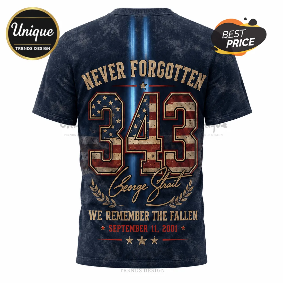 George Strait 9/11 Tribute Never Forgotten T-Shirt George Strait 9/11 Tribute Never Forgotten T-Shirt