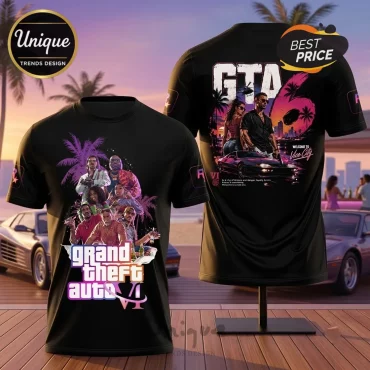 Grand Theft Auto VI Vice City Black T-Shirt