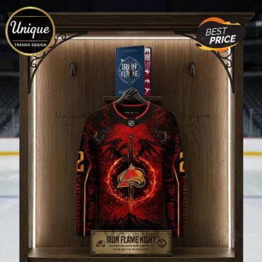 Iron Flame Book x Colorado Avalanche Red Hockey Jersey