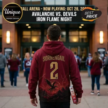 Iron Flame Colorado Avalanche Burgundy Hoodie