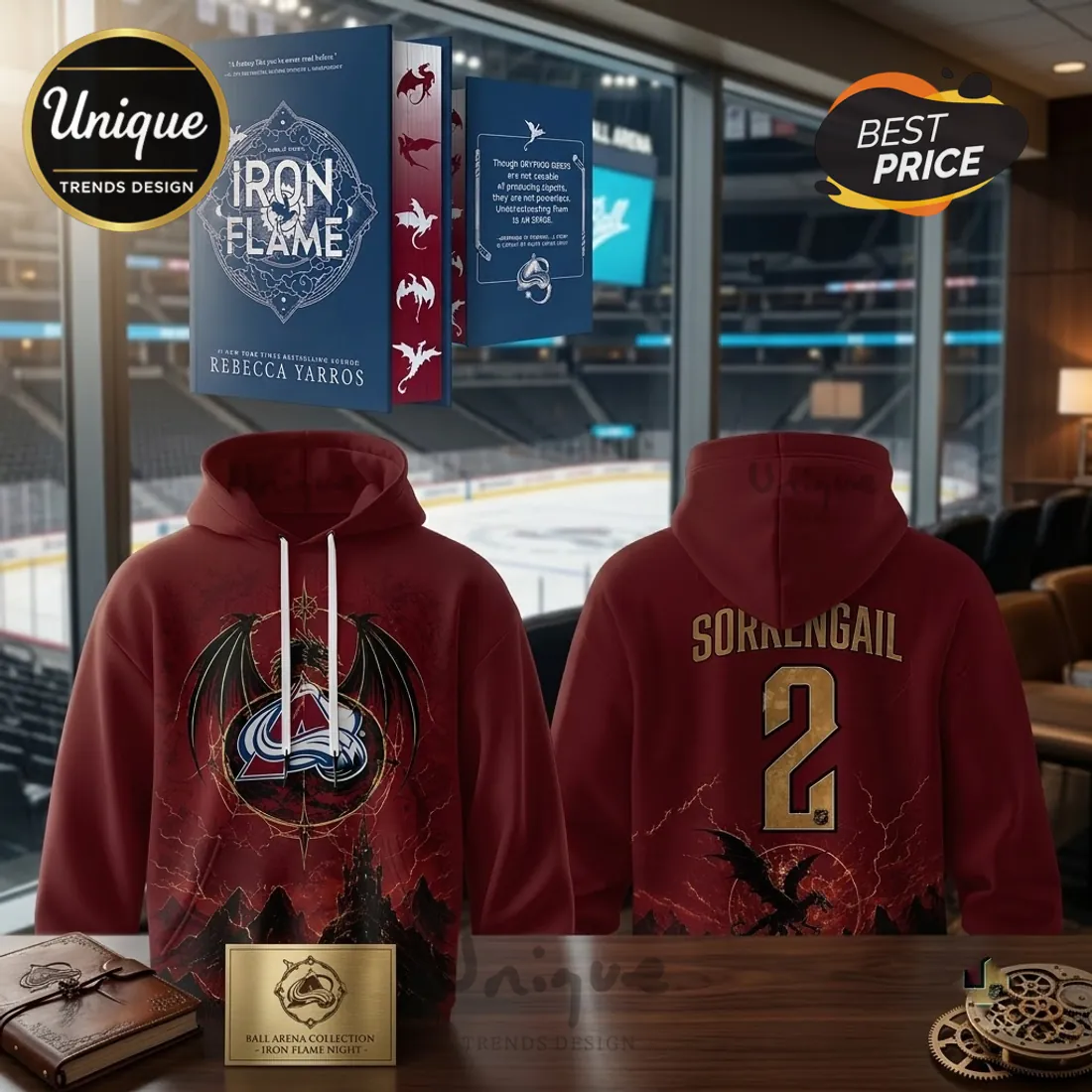 Iron Flame Colorado Avalanche Burgundy Hoodie Iron Flame Colorado Avalanche Burgundy Hoodie