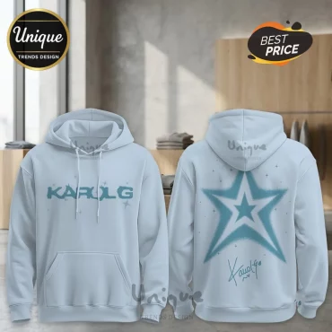 Karol G Tropitour 2026 Light Blue Star Hoodie