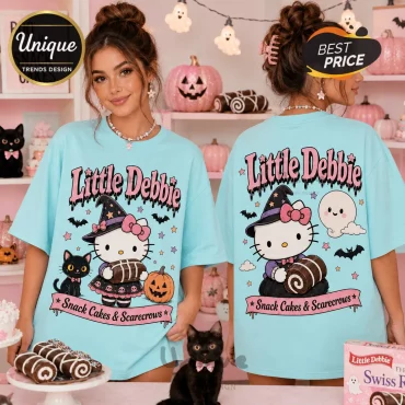 Little Debbie Hello Kitty Halloween Blue T-Shirt