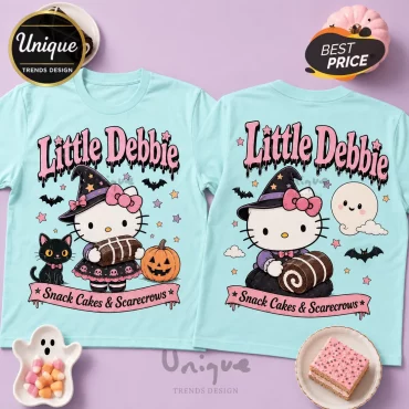 Little Debbie Hello Kitty Halloween Blue T-Shirt