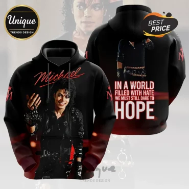 Michael Jackson Hope Quote Black T-Shirt