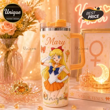 Sailor Venus Mary Name 40oz Handle Tumbler