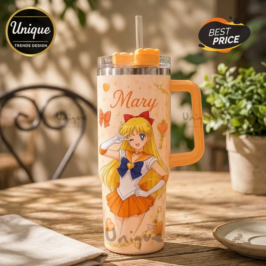 Sailor Venus Mary Name 40oz Handle Tumbler Sailor Venus Mary Name 40oz Handle Tumbler