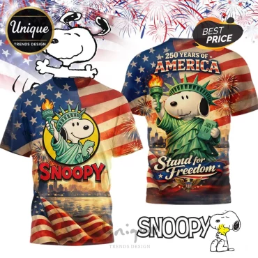 Snoopy 250 Years of America Independence T-Shirt