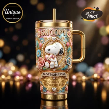 Snoopy Gold Mother’s Day 40oz Tumbler