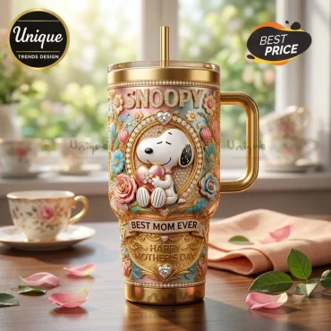 Snoopy Gold Mother’s Day 40oz Tumbler