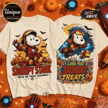Snoopy Iron Man Stark Halloween T-Shirt