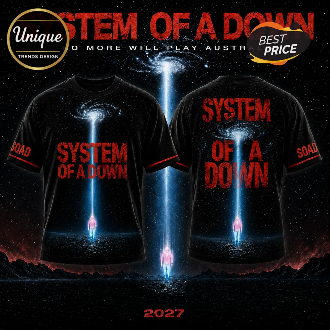 System Of A Down Faith No More Australia Tour 2027 Hoodie System Of A Down Faith No More Australia Tour 2027 Hoodie