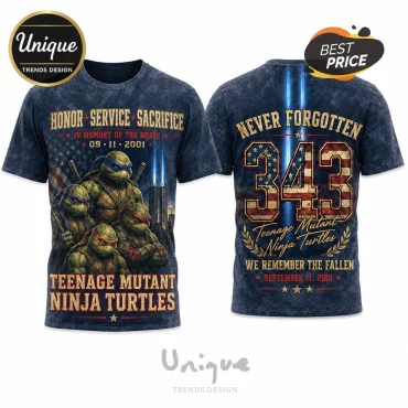 Teenage Mutant Ninja Turtles 9/11 Tribute Navy T-Shirt