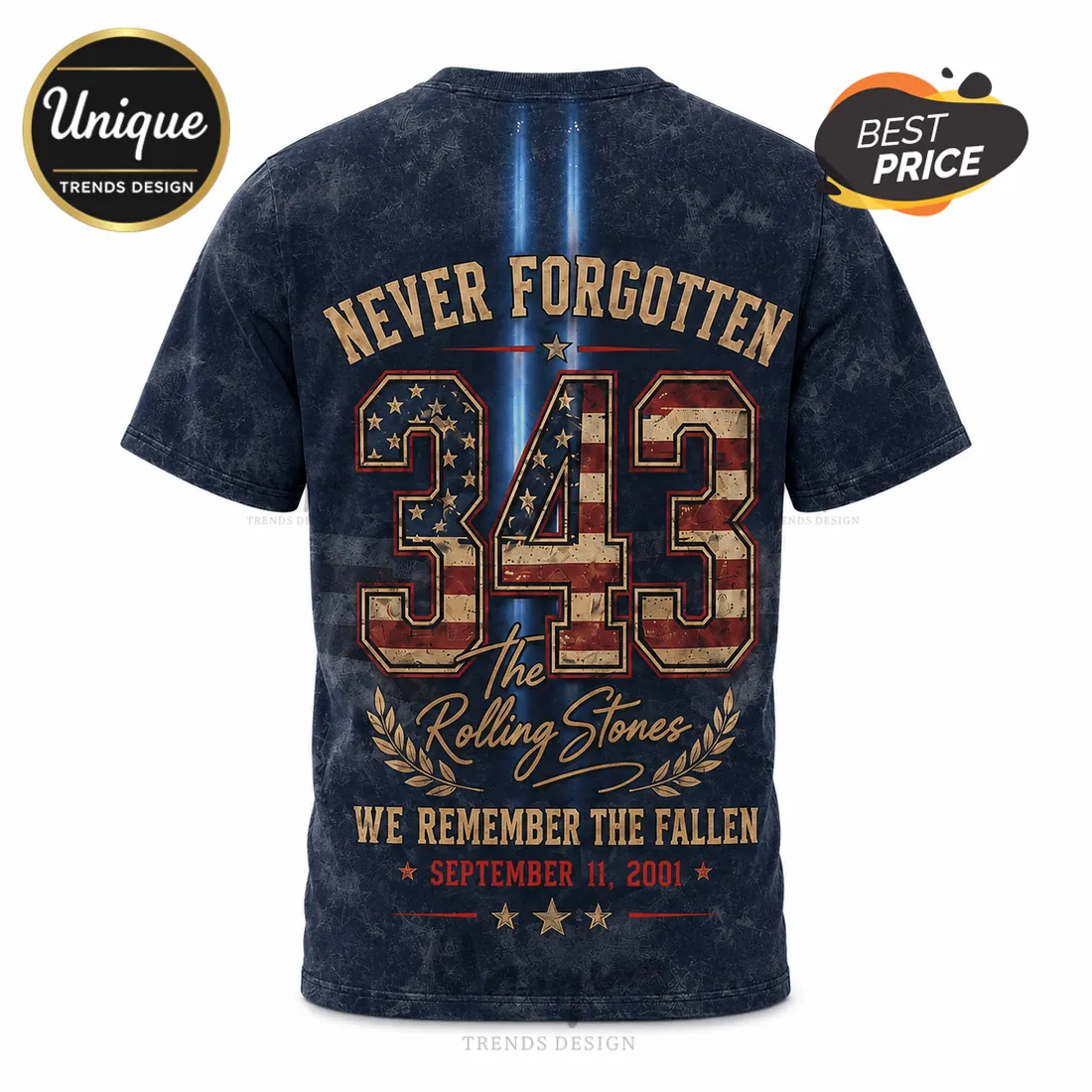 The Rolling Stones 9/11 Remembrance Tribute T-Shirt The Rolling Stones 9/11 Remembrance Tribute T-Shirt