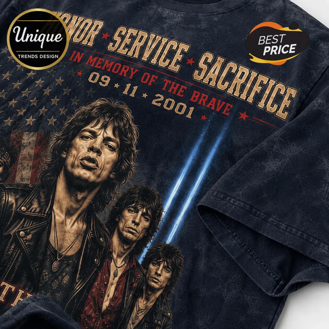 The Rolling Stones 9/11 Remembrance Tribute T-Shirt The Rolling Stones 9/11 Remembrance Tribute T-Shirt