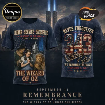 Wizard of Oz 9/11 Remembrance 343 Tribute T-Shirt