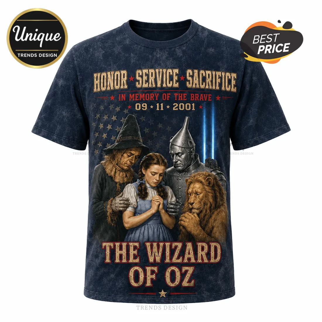 Wizard of Oz 9/11 Remembrance 343 Tribute T-Shirt Wizard of Oz 9/11 Remembrance 343 Tribute T-Shirt