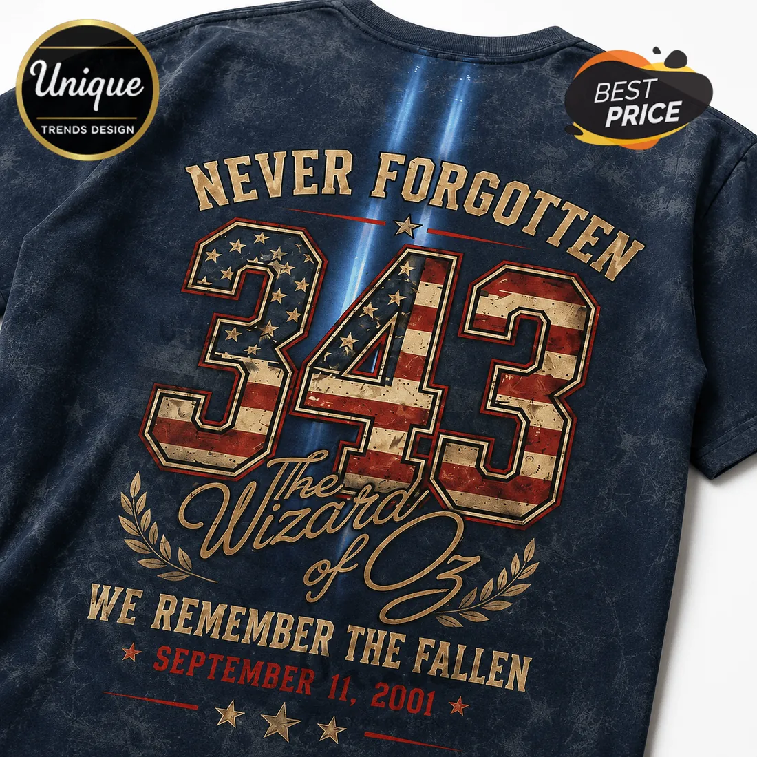 Wizard of Oz 9/11 Remembrance 343 Tribute T-Shirt Wizard of Oz 9/11 Remembrance 343 Tribute T-Shirt